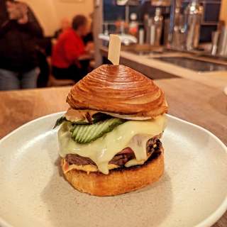 A few pass snaps from our first week back open after our winter slumber. Lots of new dishes and lots of the old favourites.
Our Wagyu Brisket burger with emmental and smoked pastrami, croissant bun
Hake Loin fish Sando, curried tartare sauce, pickled fennel
XXL Diver Caught Scallop, Iberico Ham Butter, Lime zest, Sherry vinegar
We are open Thursday-Saturday this week lunch and dinner
Book via our Website or Email bookings@thefishmarketlooe.com
We've had a little trouble with phone lines so if you're trying to book feel free to drop us a message on socials as well.