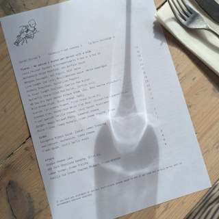 A briefly sun drenched menu of delicious things.